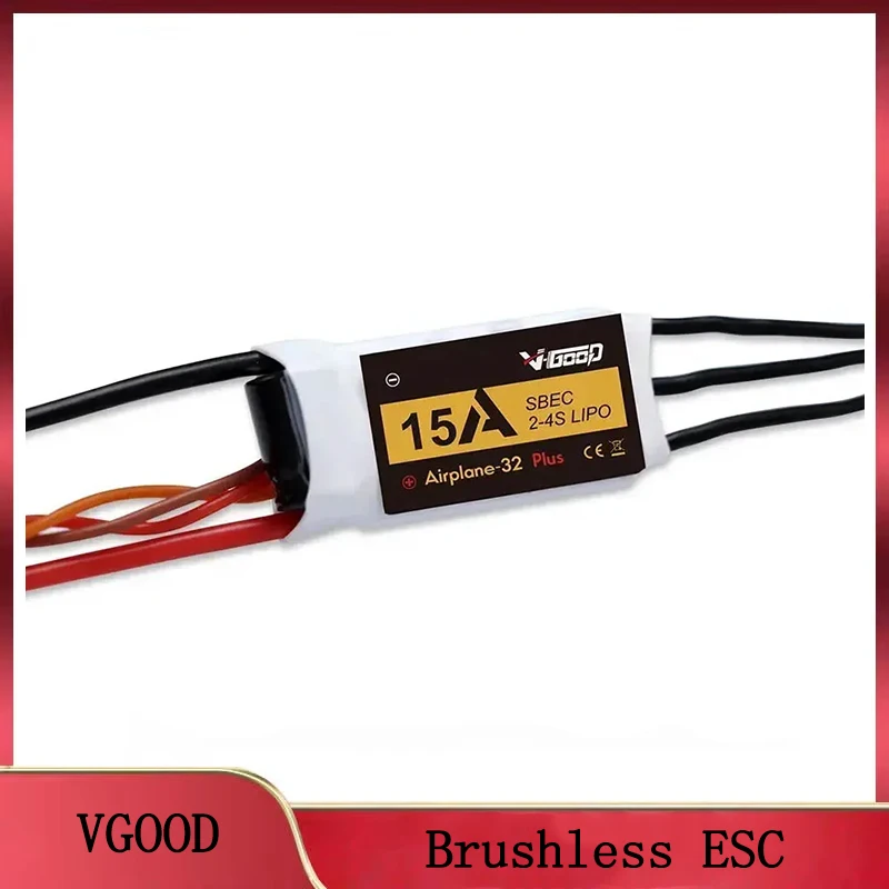 

VGOOD 32-Bit Brushless ESC - 2S, 6A-120A Continuous Current, 1.5A SBEC, High-Efficiency for RC Fixed-Wing/Drones