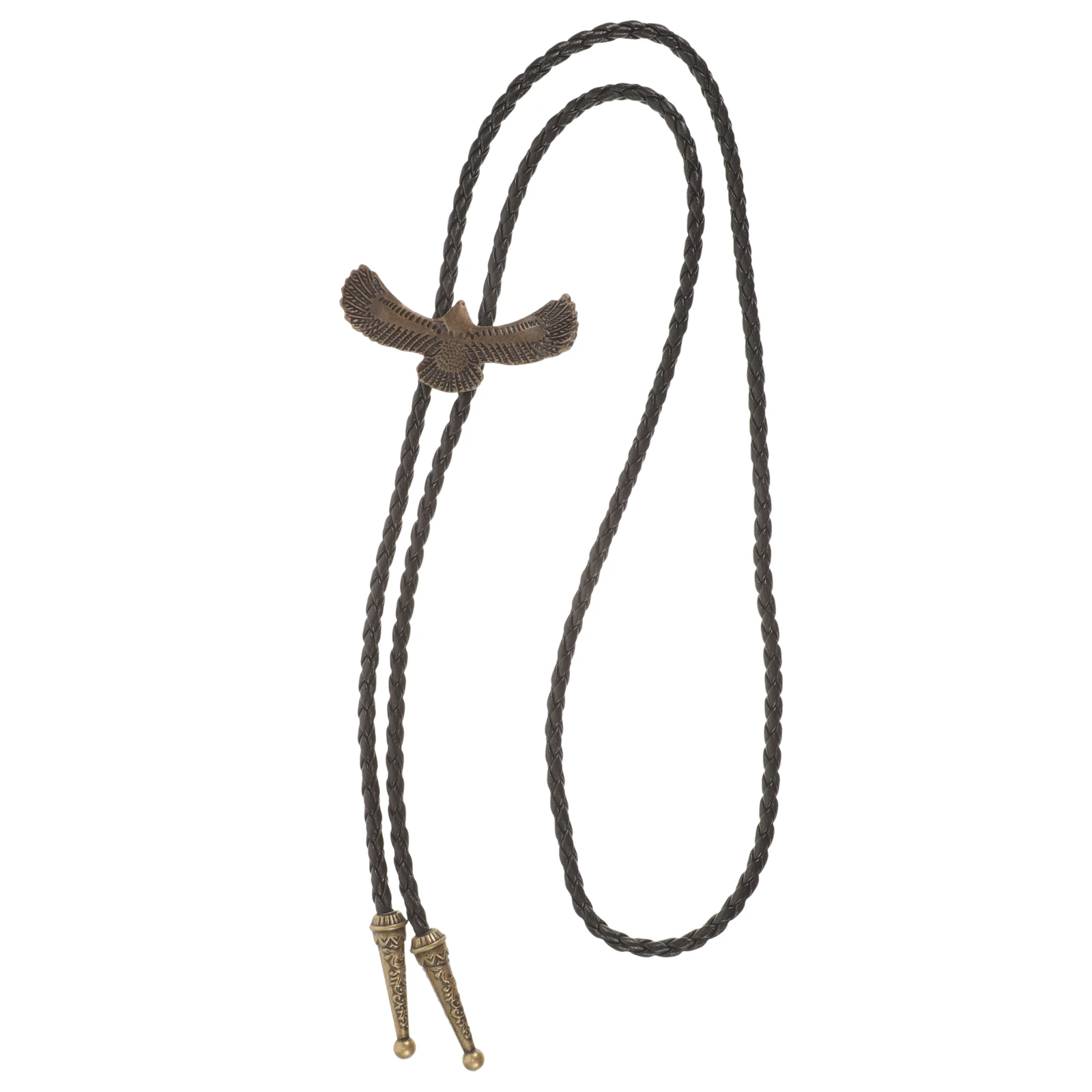 Chain Metal Adjustable Bolo Tie Men Necklaces Eagle Decor Rope Western Style Retro Necklace