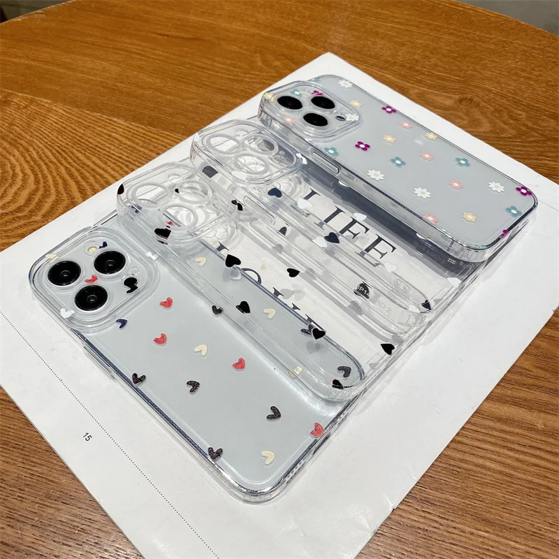Daisy Love Heart Phone Casing For Samsung Galaxy S26 Ultra Edge S25 S24 FE A17 A57 A07 A56 A16 A26 A36 A55 A15 A26 A35 A06 Cases