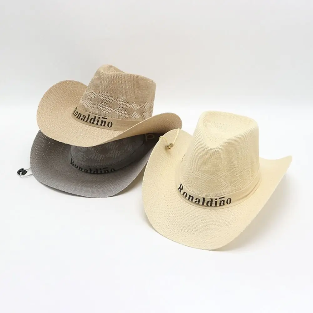 Sombrero de sol con protección UV de verano, sombrero de Jazz de viaje transpirable, gorra de paja de ala ancha para exteriores, hombres y mujeres
