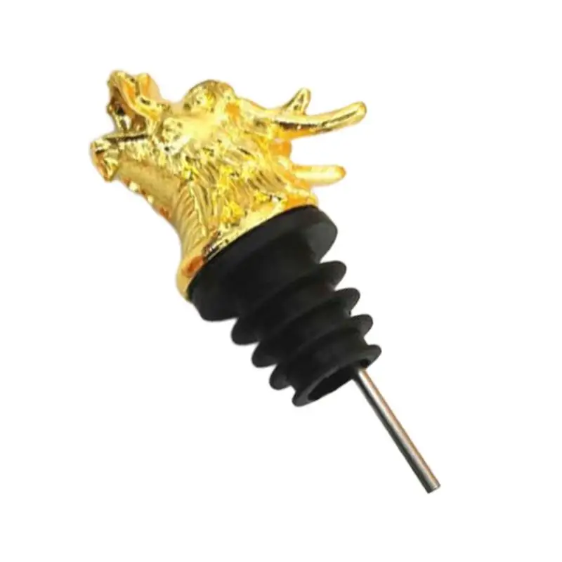 Wine Bottle Pourer Creative Dragon Head Zinc Alloy Wine Spout Wine Aerators Bar Accessories Air Sealing For Kitchens Bars