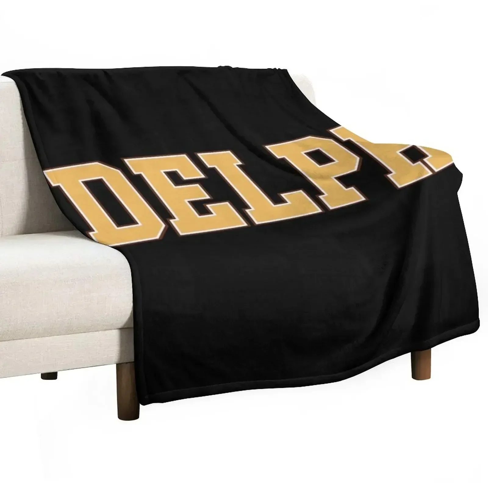 adelphi university - college font curved Throw Blanket warm winter Loose for winter Blankets