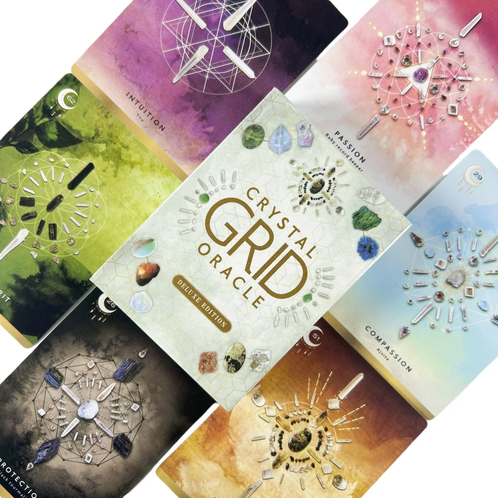 1 قطعة بطاقات أوراكل شبكة كريستال A 72 سطح السفينة الترفيه التجمعات العائلية لعبة ببطاقات التارو #6