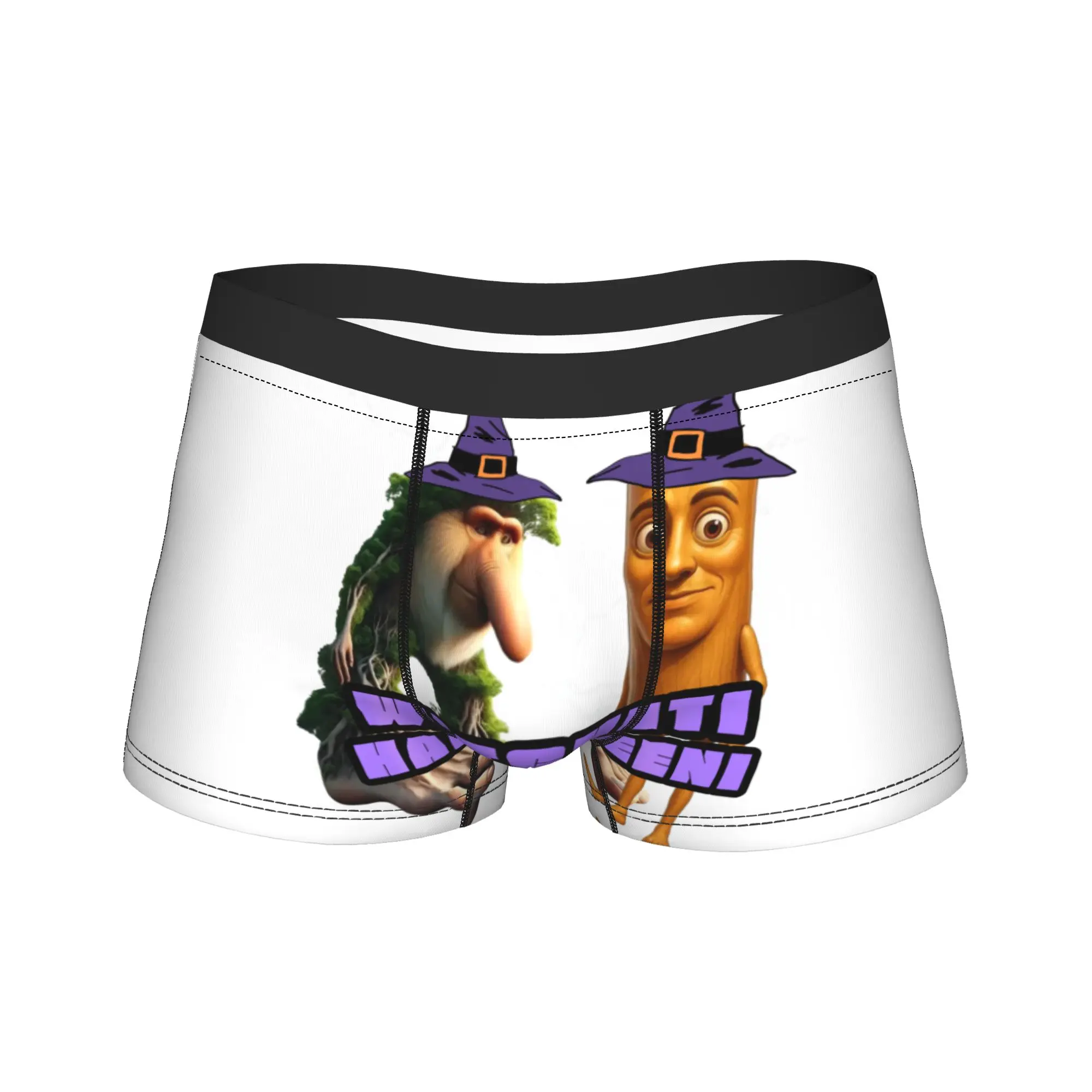 Funny Italian Brainrot Halloween Meme Underwear  Male Underpants Design Sexy Soft Trunk Trenky Shorts Briefs Big Size