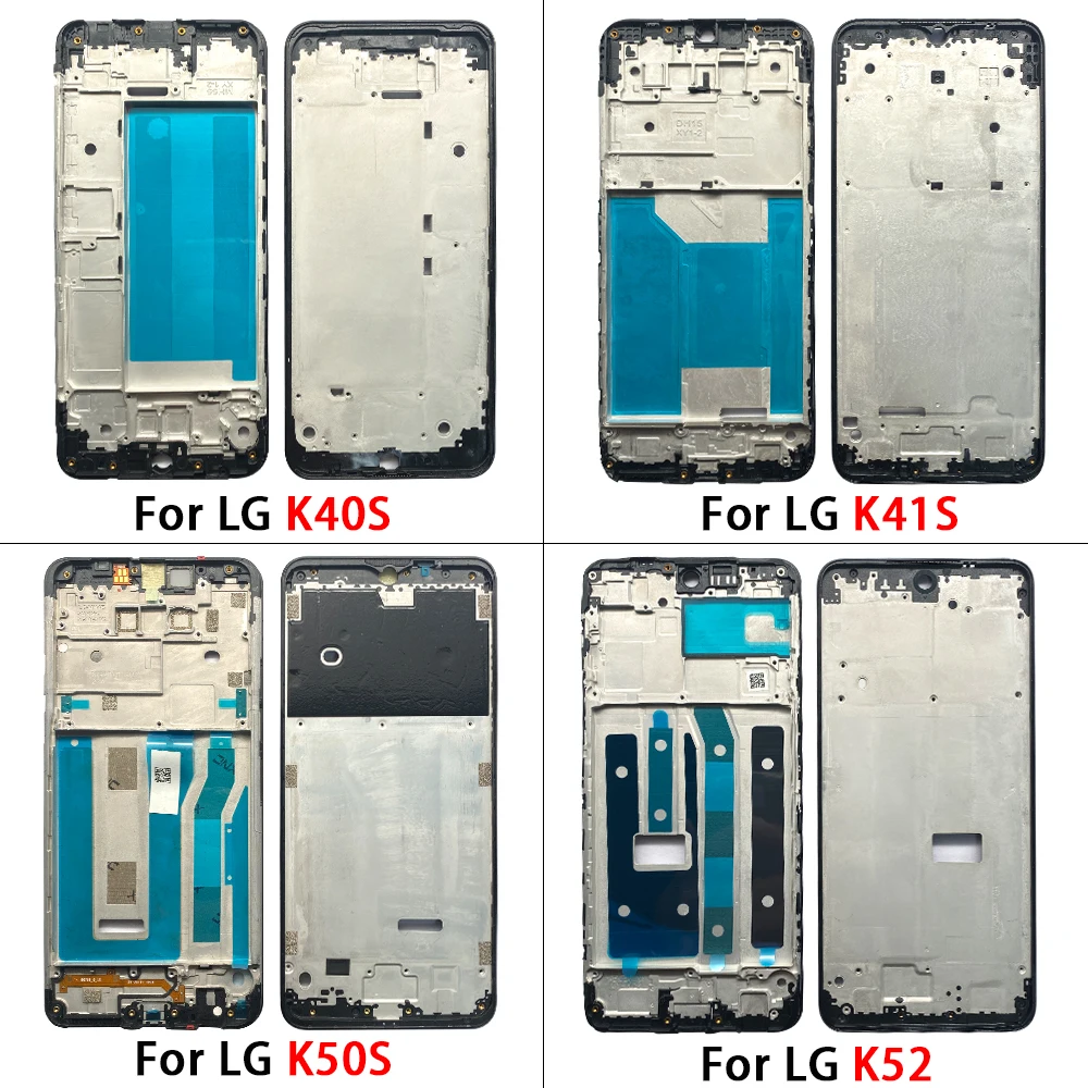 10Pcs，NEW For LG K40S K41S K50S K52 Front Housing LCD Frame Shell Screen Bezel Holder Phone Replacement Parts