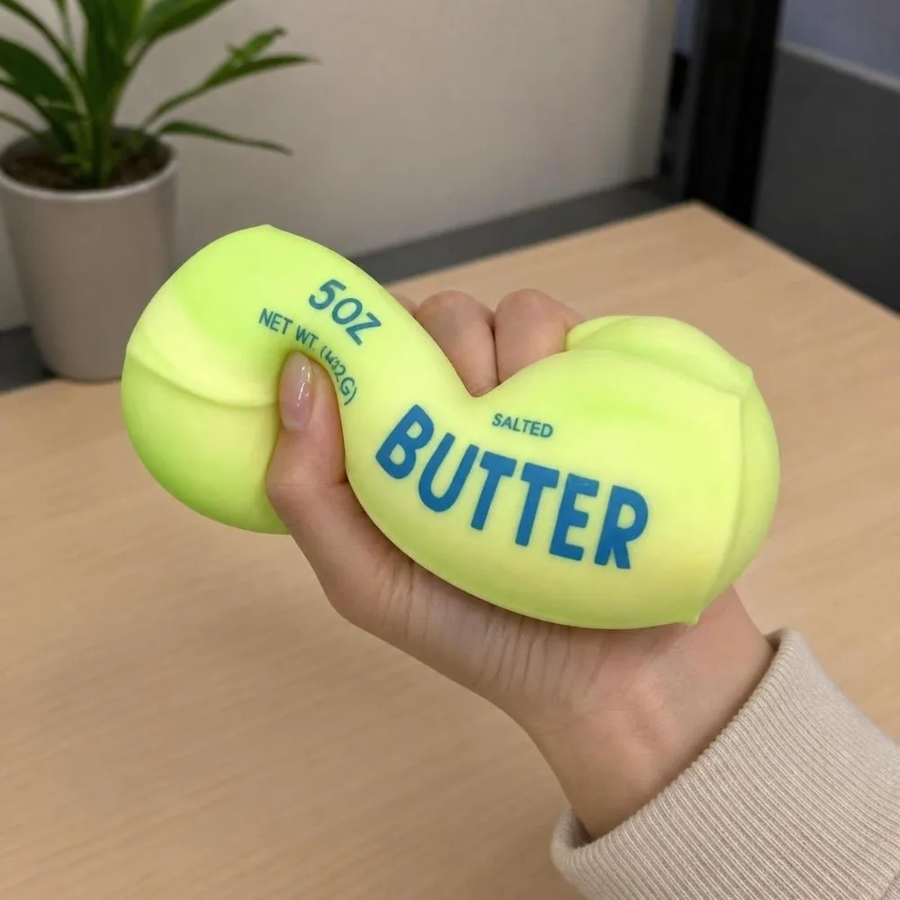 13.5cm Butter Stick Squeezing Anxiety Relief Hand Relax Slow Rebound Fidget Elastic Comfortable Butter Stick Squishy