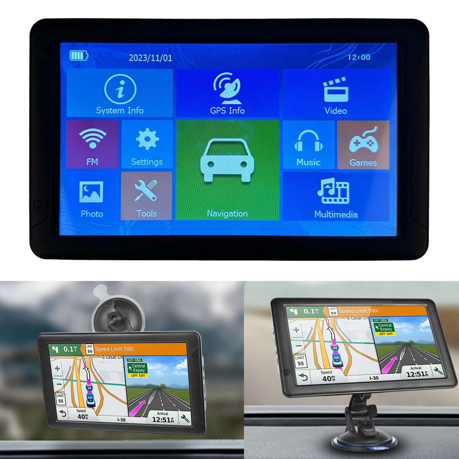 

9 Inch Car Radio Universal For Car GPS Navigation Voice Guidance AI Navigation System Multimedia Player Car Accessories MP4
