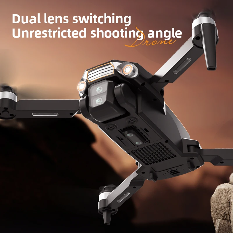 LF669 RC Drones Grande Angular 8K HD Professinal Duals Câmera Tela de 4,5 polegadas controle remoto 360 °   Brinquedos Quadcopter para evitar obstáculos