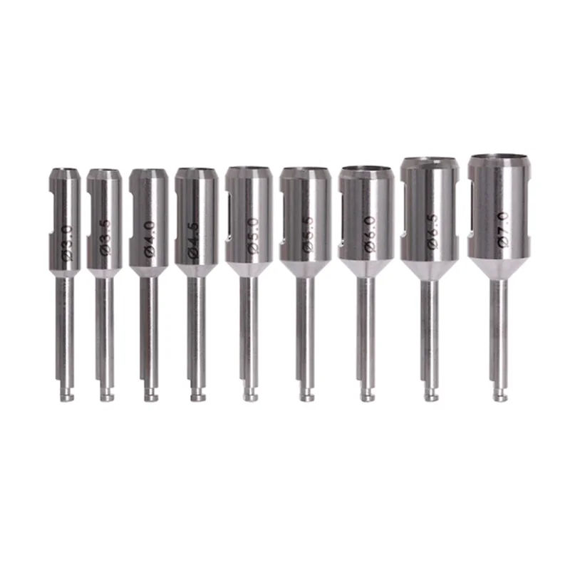 1pc Dental Implant Tissue Punch 3mm-7mm Stainless Steel Gingival Ring Cutter For Low Speed Handpiece Dentistry Surgical Tools