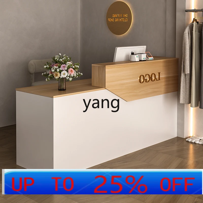

LH checkout page simple modern small front desk table locker milk tea shop reception desk
