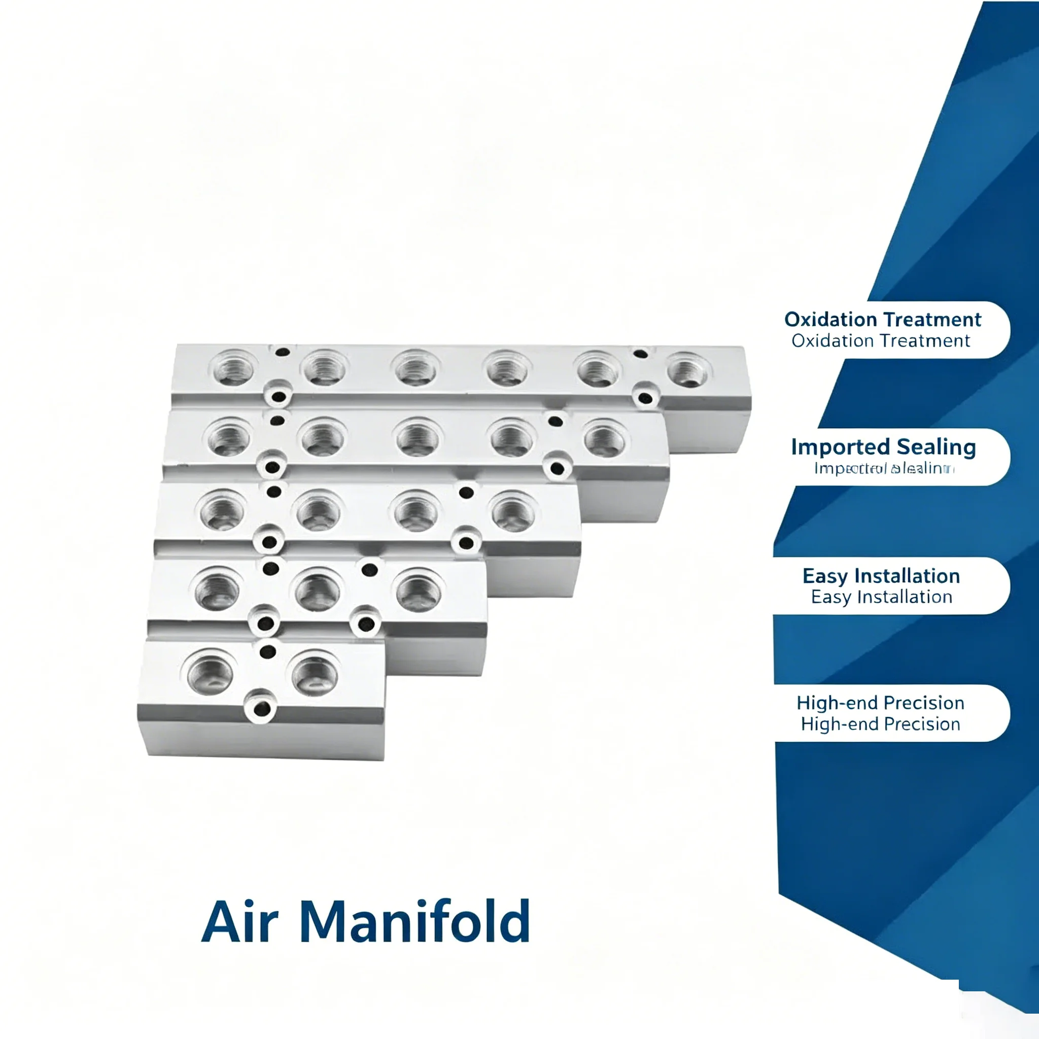 30x30mm Air Manifold Distributor PT1/2 to PT1/4 Drain Diverter Oil Exhaust Distributor Air Source Distribution Row 2-10 Way
