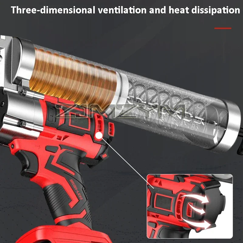 Pistol lemak elektrik tanpa kabel, alat listrik perawatan mobil, minyak pelumas dapat diisi ulang