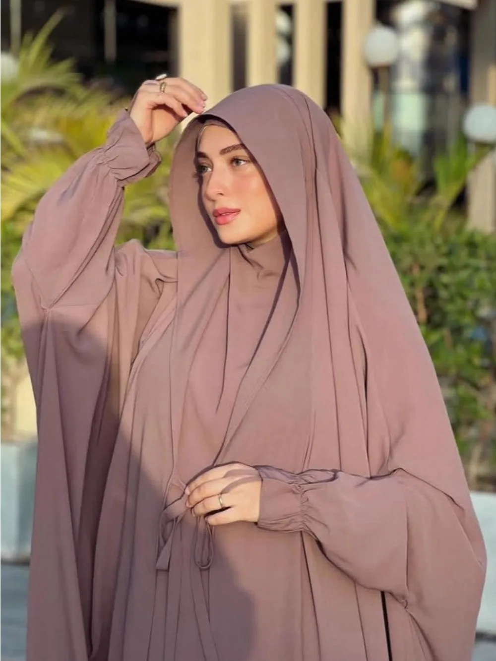 عيد مسلم طويل خيمار تنورة علوية 2 قطعة مجموعة النساء عباية غطاء كامل رمضان قفطان الجلابة Musulman تجميع ملابس الصلاة