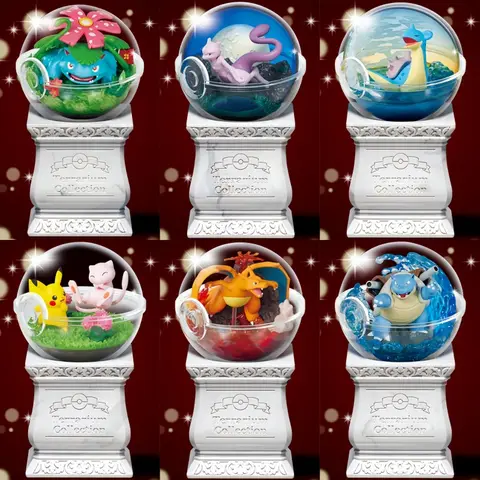 Orijinal Yeniden Ment Pokemon: Teraryum Koleksiyonu 15 Tam Set Koleksiyon Oyuncaklar Charizard Venusaur Anime Figürleri Modeli Hediye Oyuncaklar