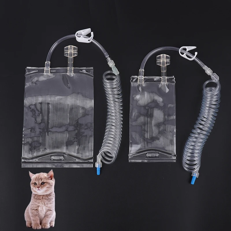 Professional Pet Cat Urine Bag 100ml 300ml Catheterization Urinary Stone Retention Drainage Catheter Clinic Supplies Care Tools