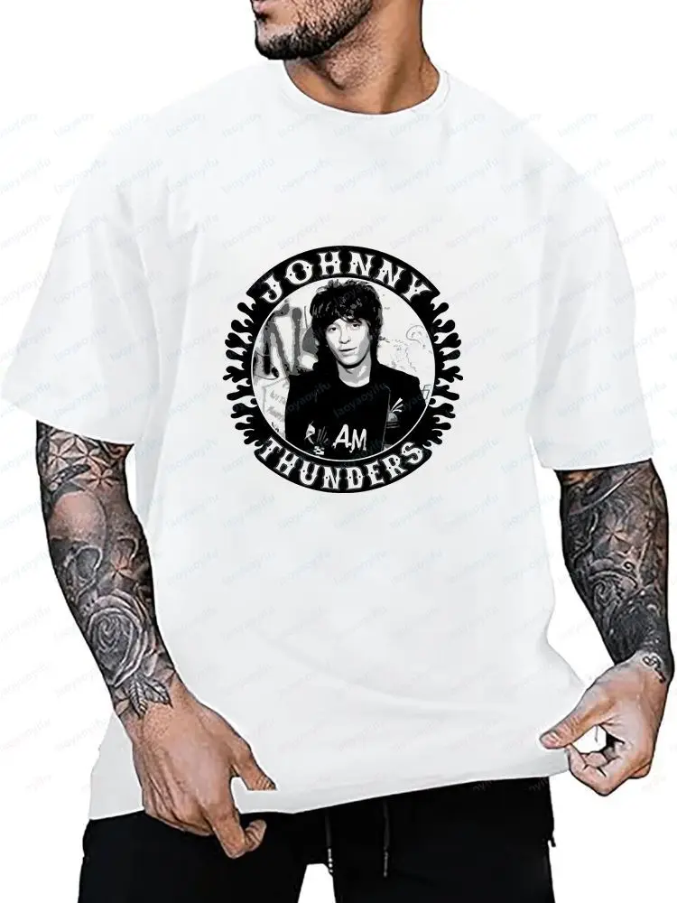 Johnny Thunders - Adult Humorous Fashion Casual Multi-purpose Short-Sleeved T-Shirt for Both Men and Women (Round Neck)