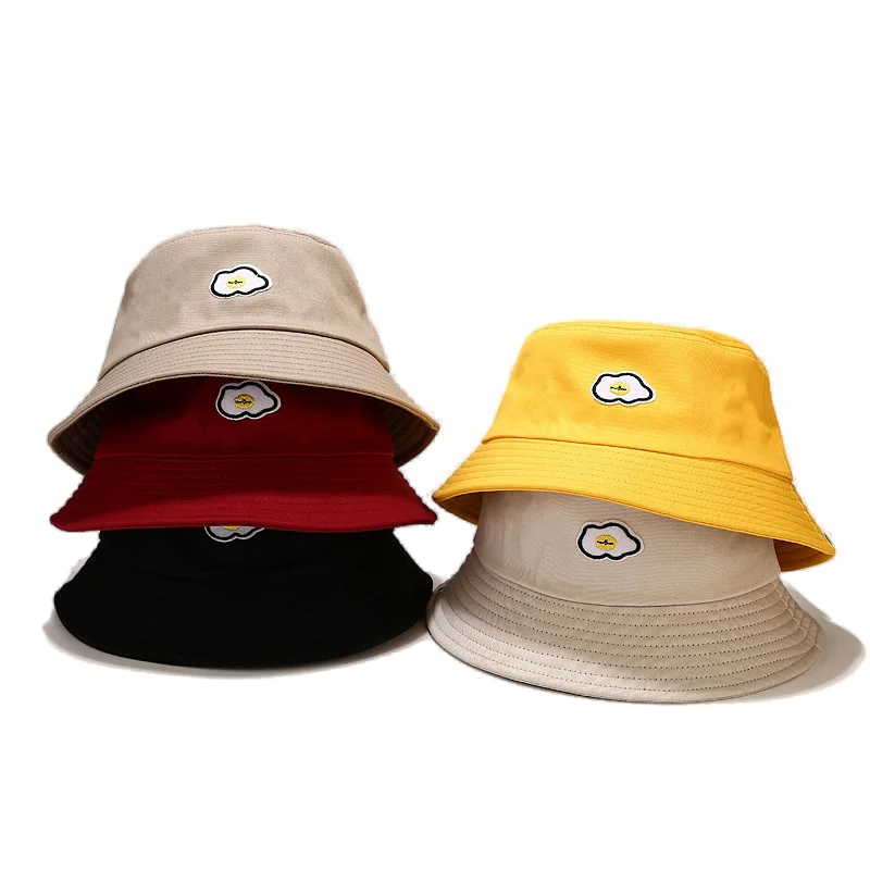 New cartoon omelette pattern fisherman hat men and women outdoor travel leisure sunscreen sun hat basin hat