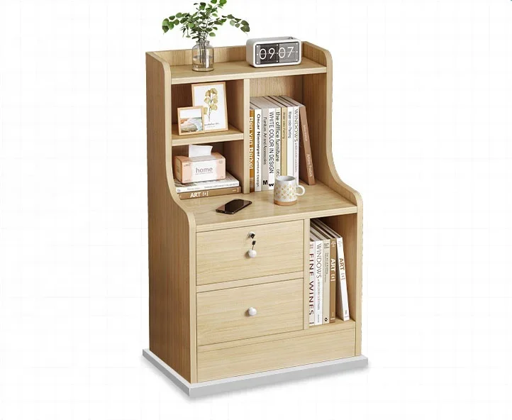 

VIC Nightstand Simple Modern Bedroom Small Bedside Shelf Floor-to-ceiling Storage With Lock Small Cabinet Locker
