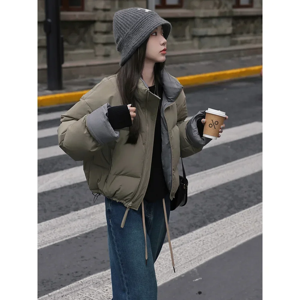 White Duck Down Down Jacket Female Short Korean Fashion Versatile Winter Outerwear Women Clothing Slim Elegant Winter Coat Women