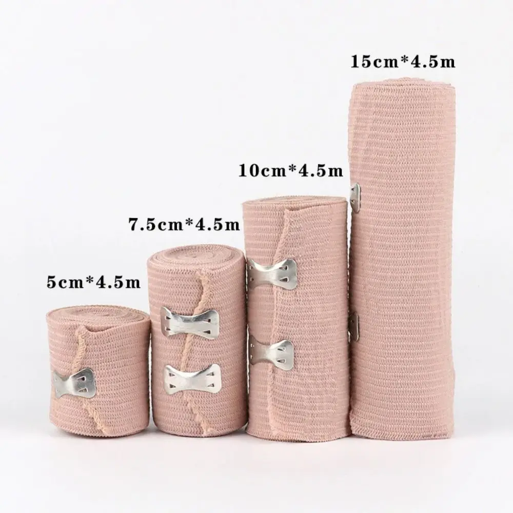 Practical Skin Colour High Elastic Bandage Breathable Sweatproof Strong Compression Bandage Wrap with Extra Clips Binding Straps