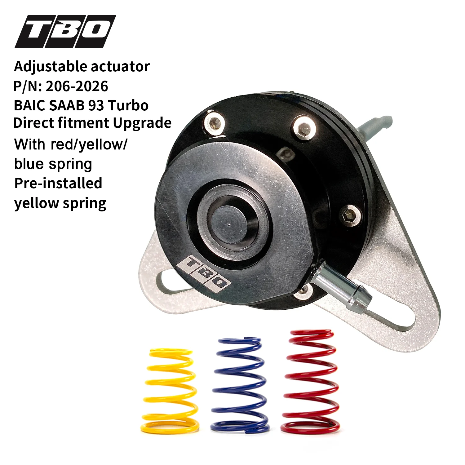 Turbo Wastegate Adjustable Actuator for BAIC SAAB 93 TurboDirect fitment Upgrade With Green/Yellow/Blue Spring