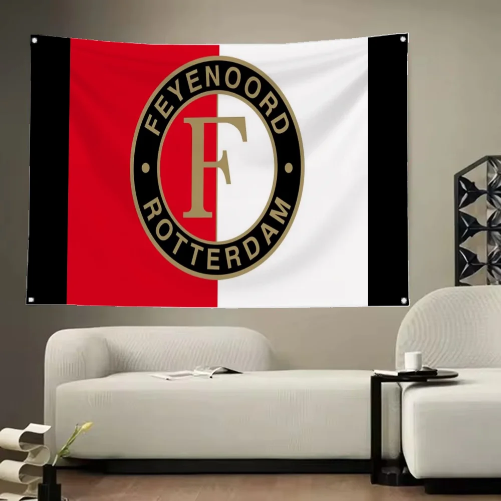 F-feyenoord-d Home & Garden Cute Room Decor Outdoor Decorations Flaga Penetration Funny Flags and Banners Custom Flag to Hang