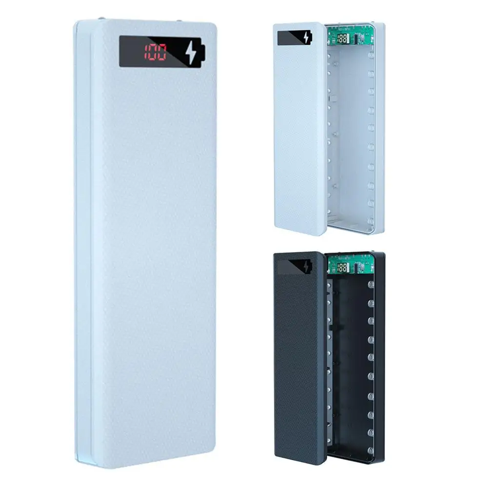 LED Detachable 10 18650 Battery Case DIY Detachable Mobile Housing Power Anti-reverse Protection Connection Design System K Q5Z7