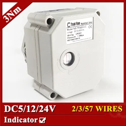 DC5/12/24V Electric Valve Driven Head, 2/3/57 wires Automated Control Actuator With Position indicator and signal feedback