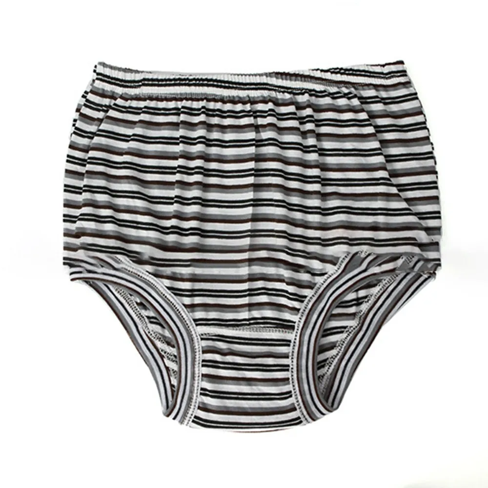 

Underwear Briefs Men Daily Home Panties Pants Striped Underpants Vintage Style Classic High Waist Polyester Cotton