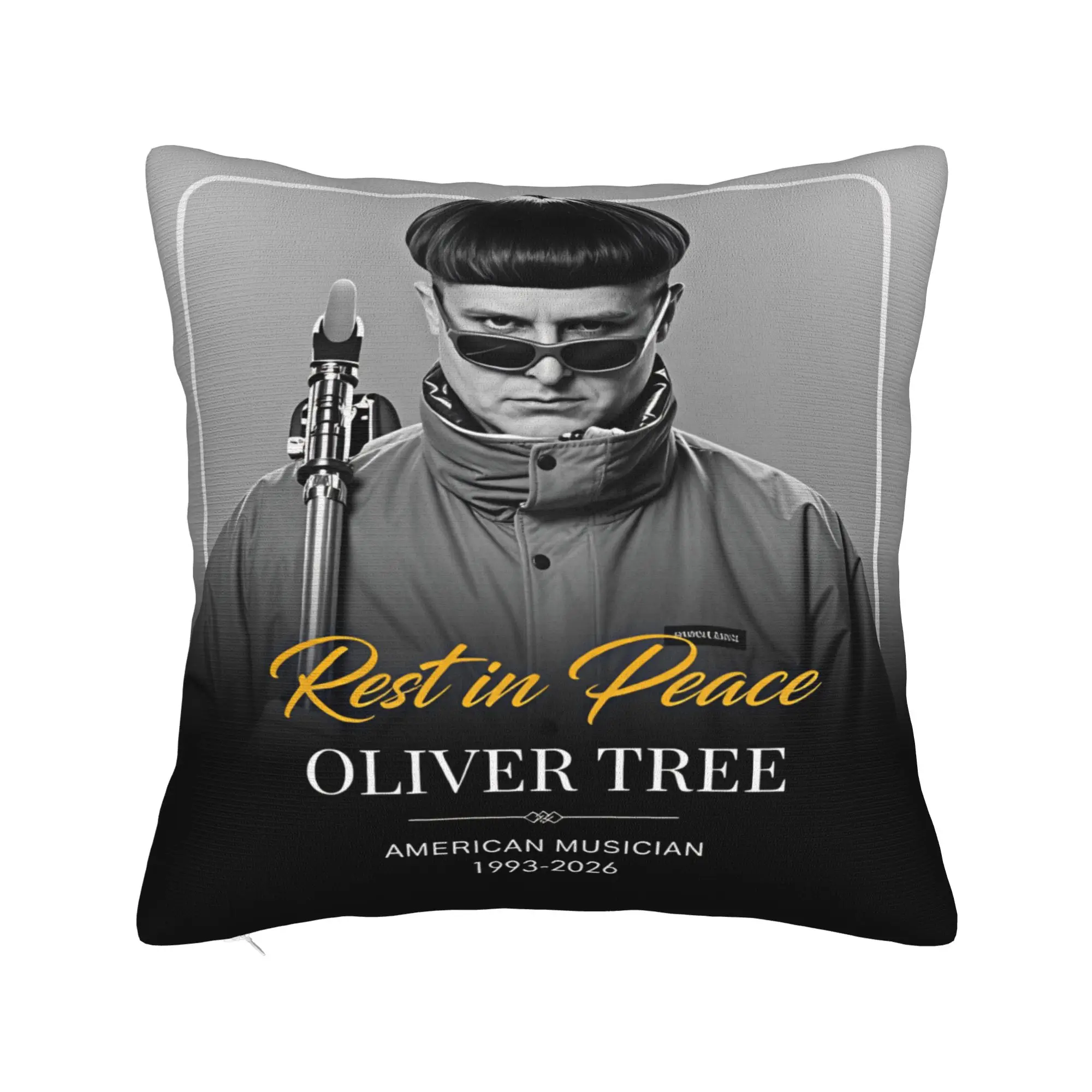 Pillow Cover Oliver Tree Rest In Peace 1993 to 2026  Vintage Pillow Case For Couch Sofa Bedroom Pillowcases