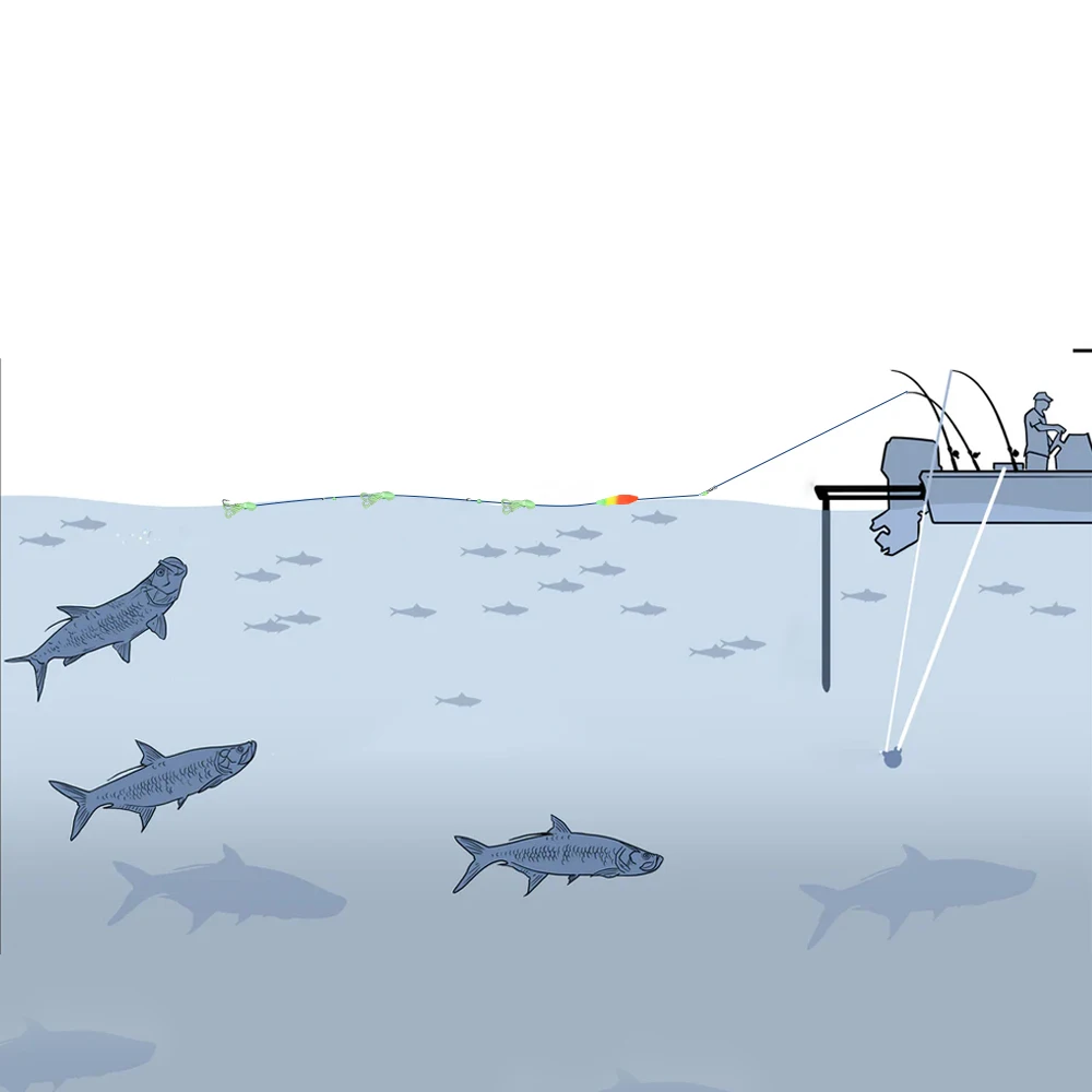 ZYZHE 1 Stück Leuchtender Tintenfisch-Köder für Hochseeangeln, Oberflächenköder für Salzwasser, Kunstköder für Thunfisch – Detail 14