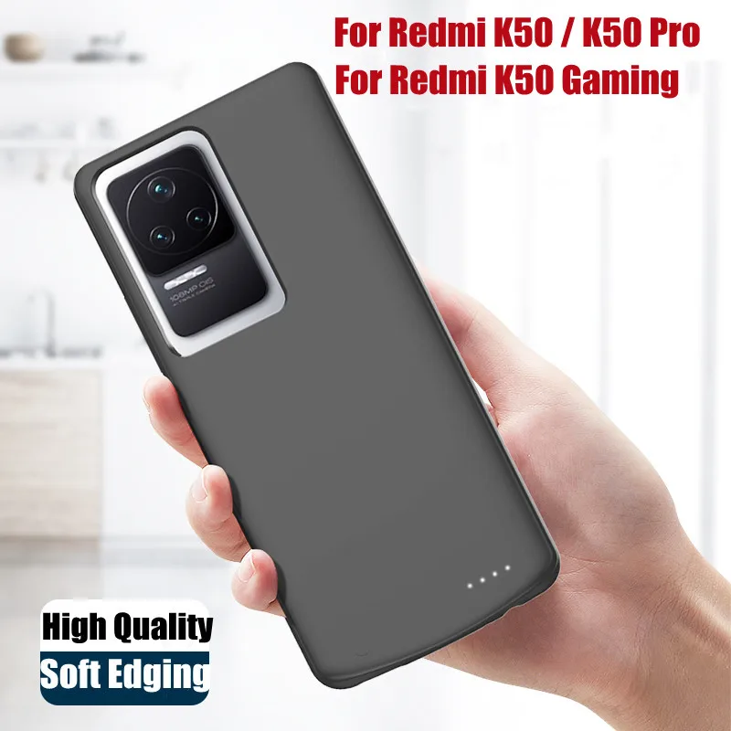 External Power Bank Battery Charging Case For Redmi K50 PowerBank Battery Charger Cases For Xiaomi Redmi K50 Pro Battery Case