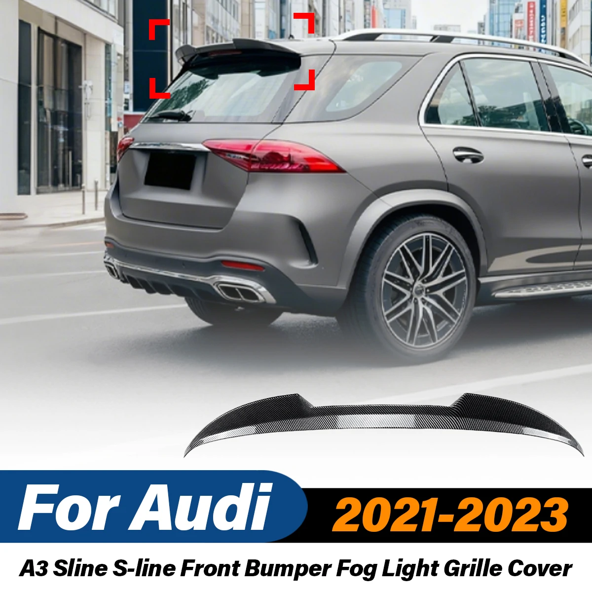 

Для Mercedes-Benz GLE Class W167 2019-2024: Комплект для модификации кузова — задний спойлер, диффузор, накладка на бампер из АБС-пластика