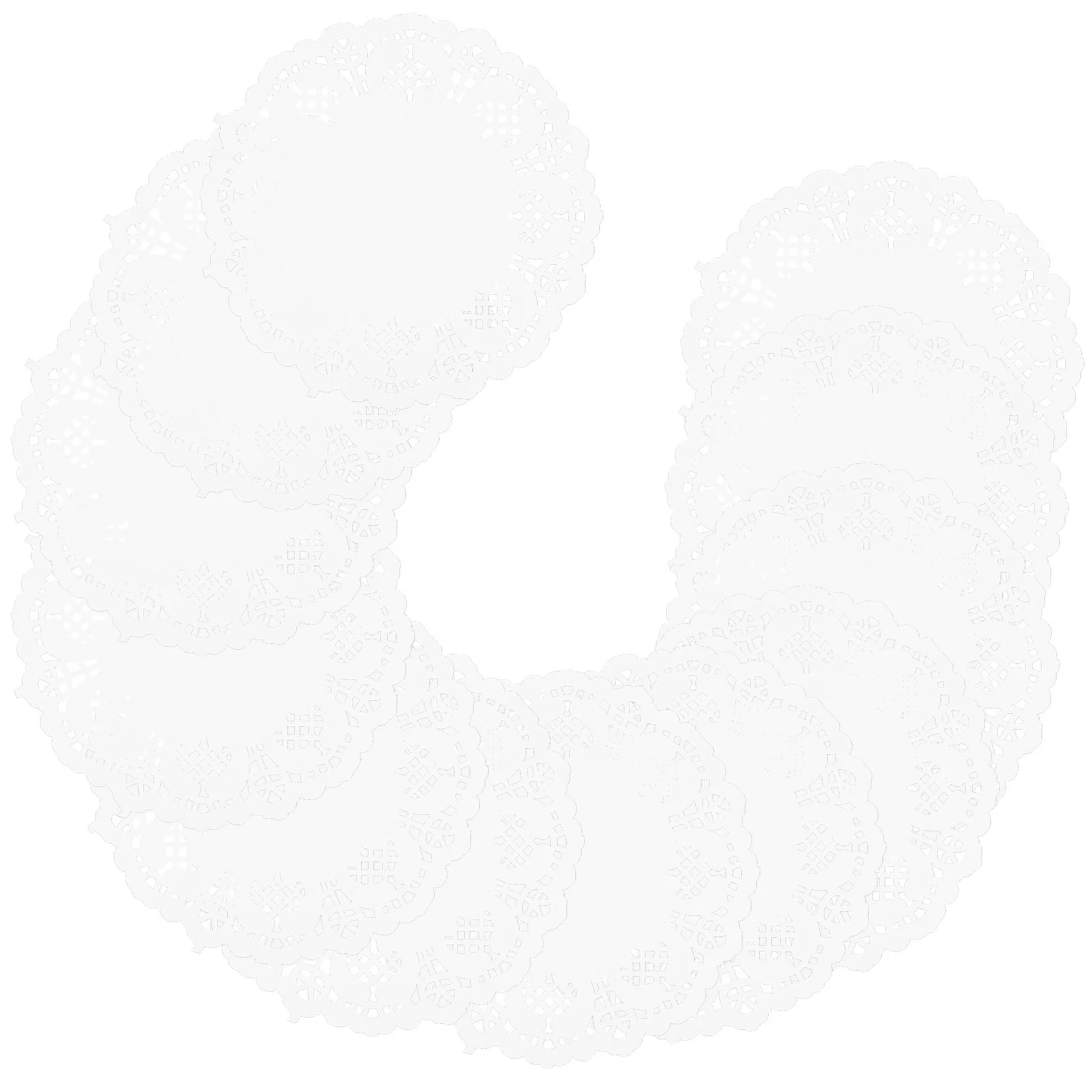 

100pcs Cake Round Lace Paper Doilies Food Safe Baking Paper Doilies For Cakes Cupcakes Cookies Weddings Parties Bakery