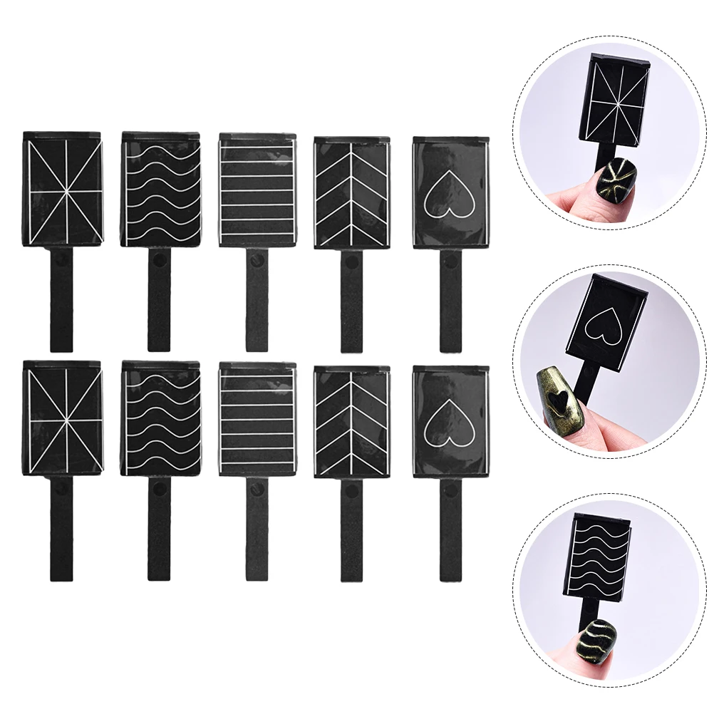 

10pcs Cat Eye Magnet Set Magnetic Polish Tools for Gel Nail Art Durable PP Material Nail Art Enthusiasts Gift Idea