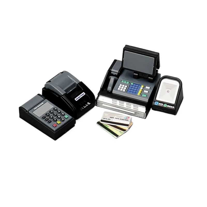 

Doll House Mini Supermarket Cash Register Card Machine POS Machine Doll House Scene Scene Decoration Ornament Photography Props