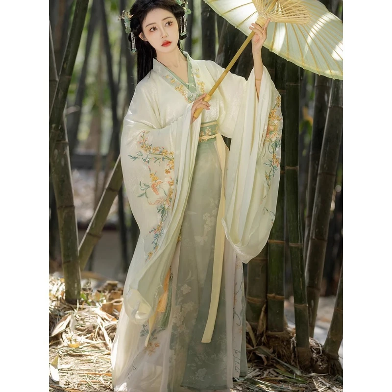 

Платье Ханьфу для карнавала, костюм феи, традиционная китайская одежда, женский наряд в стиле династии Сун, элегантный костюм принцессы