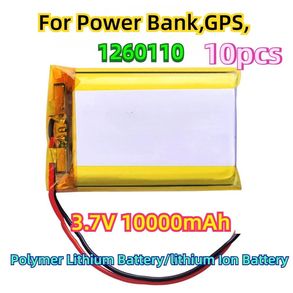 For Power Bank,GPS,100% Real Capacity 3.7V 10000mAh 1260110 Polymer Lithium Battery/lithium Ion Battery