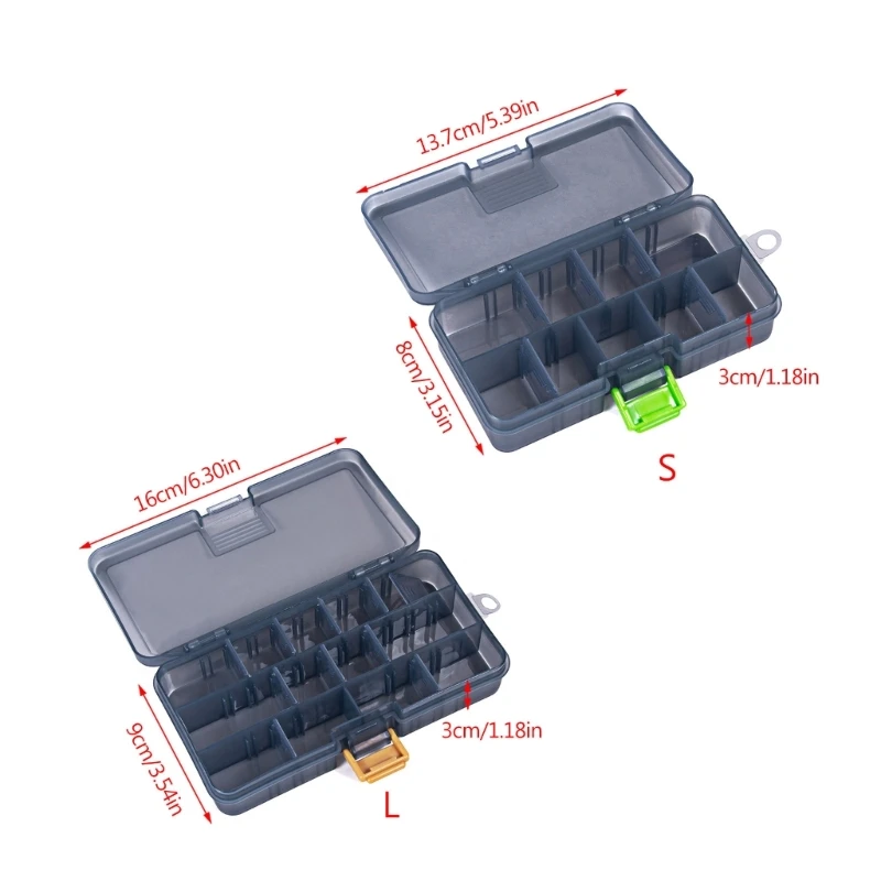 Waterproof Fishing Tackle Hooks Organizers Box Divide Box with Adjustable Dividers Transparent Fishing Lure Storage Box