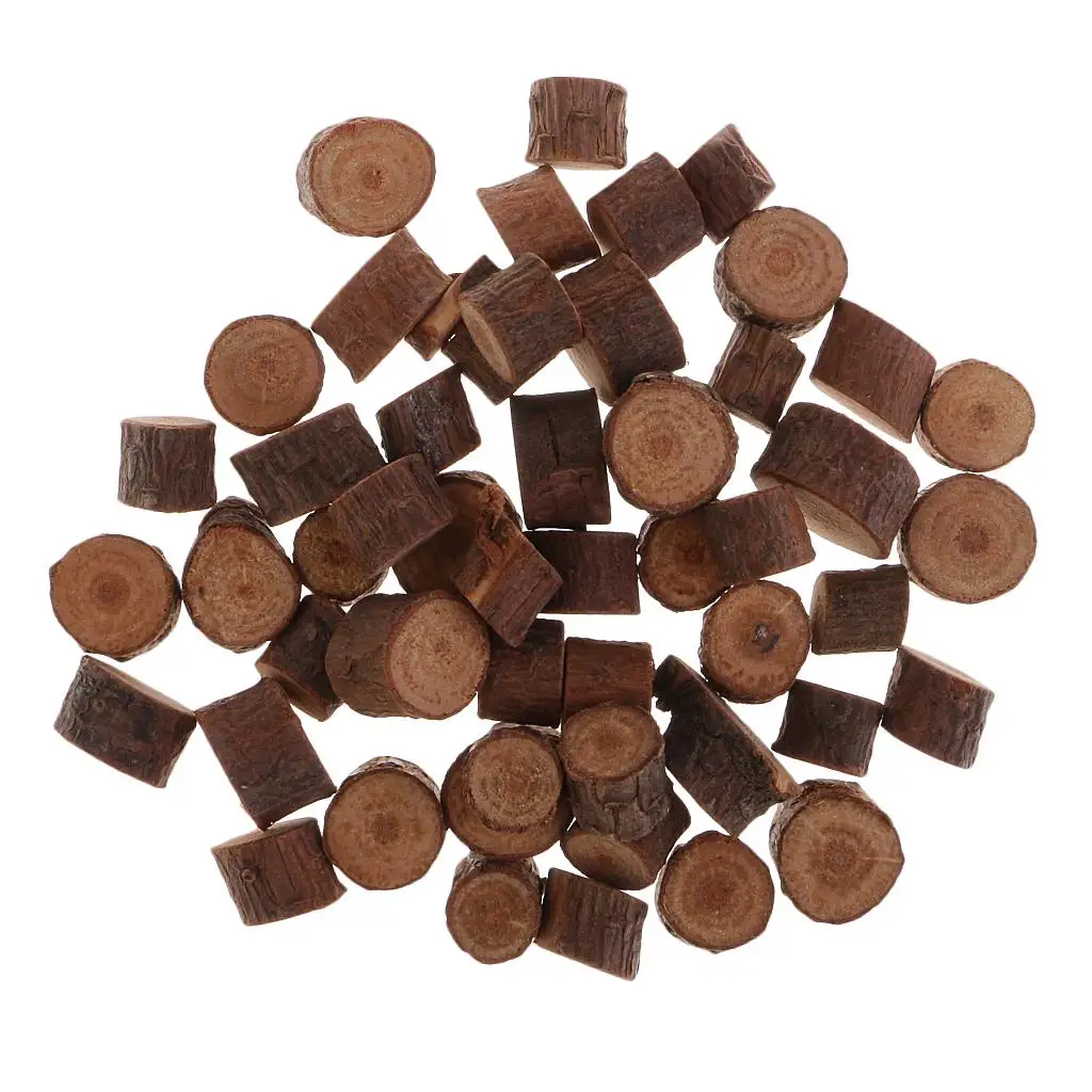 شرائح خشب الصنوبر كتل مستديرة صغيرة الخشب DIY الحرف ريفي الزفاف الديكور لمستلزمات الحفلات