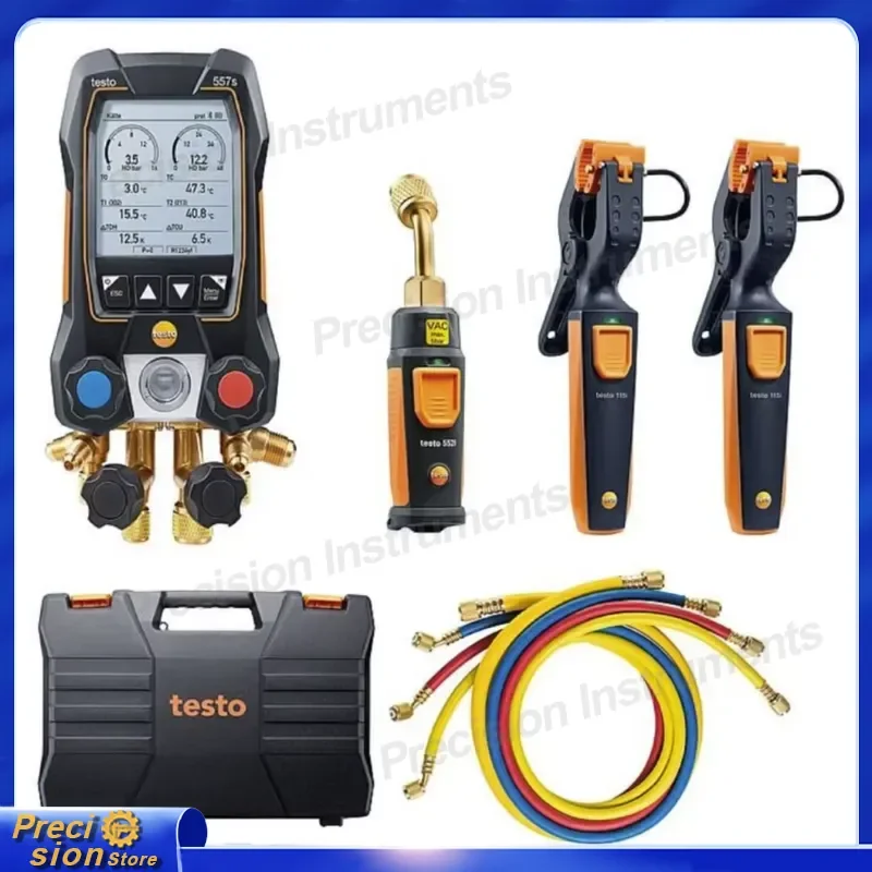 For Smart Digital Vacuum Gauge Manifold Kit Wireless Temperature Probes HVAC Refrigeration AC Charging Tool Auto Car Repair