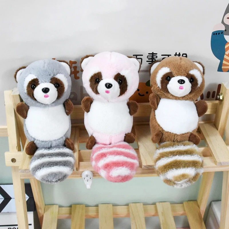 1PC 20cm Raccoon Plush Toy Kawaii Cute Soft Stuffed Animals Doll Pillow For Girls Children Kids Baby Girl Birthday Gift