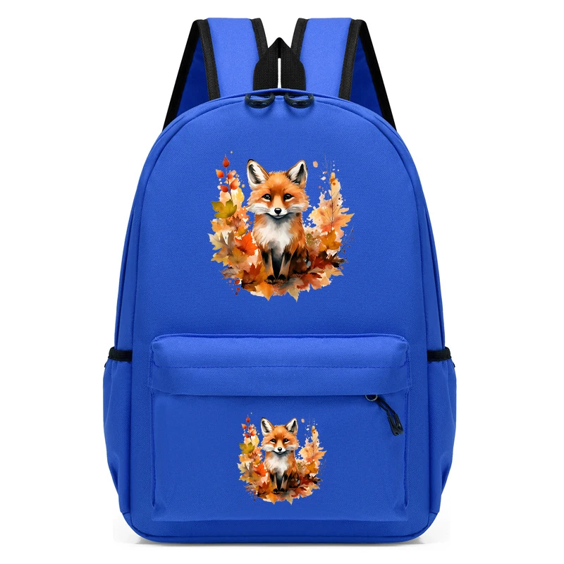 Mochilas escolares con estampado de zorro de la selva para niñas y estudiantes, mochila de animales de dibujos animados para niños, mochila de regreso a la escuela, mochila de jardín de infantes