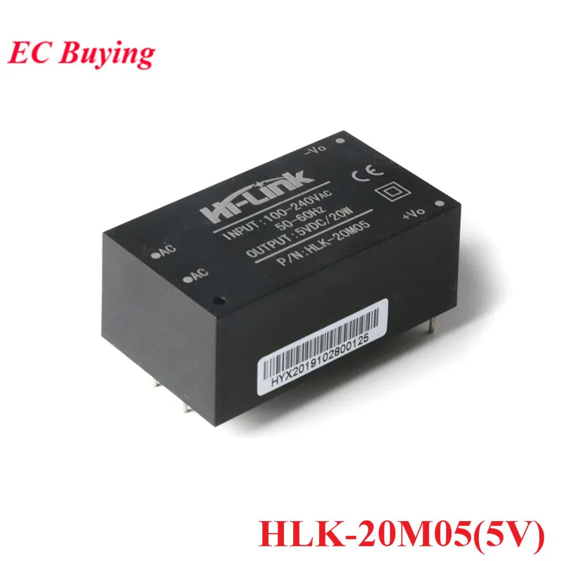 HLK-20M05 20M09 20M12 20M15 20M24 AC DC 220V to 5V/9V/12V/15V/24V 20W AC-DC Mini Isolation Switch Power Supply Module Hi-Link