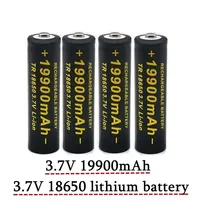2025 100% new 3.7V 18650 19900Mah high capacity battery, lithium-ion battery for flashlight batteries