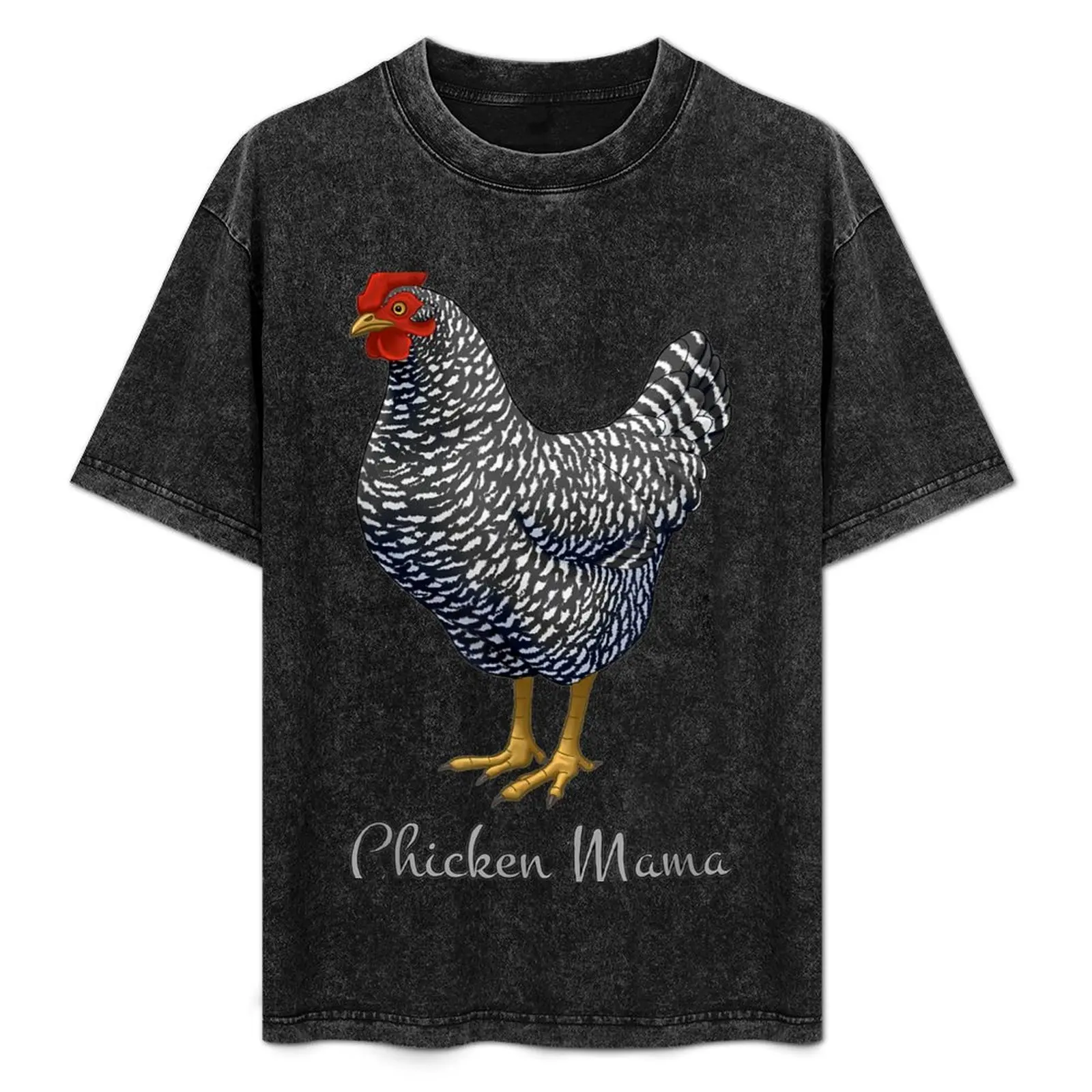 Camiseta Chicken Mama Black Barred Plymouth Rock Hen para amantes de las aves, camiseta con estampado de estilo moderno