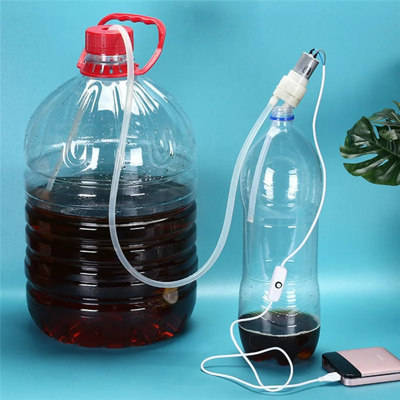 FYBL-DIY High-Flow Electric Wine Pump Wine Suction Device For Beer, Beverages, Mineral Water, Red Wine, Cooking Oil And Other Li