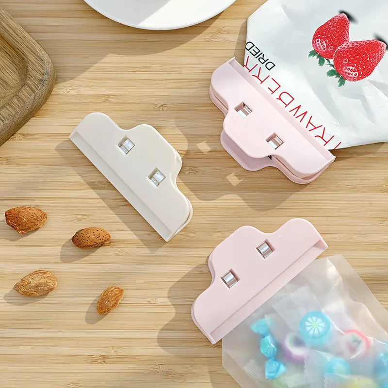 Plastic Powerful Sealing Clip 4pcs, Food Bag Snacks Moisture-proof Freshness Clip, Ziploc Bag Clip