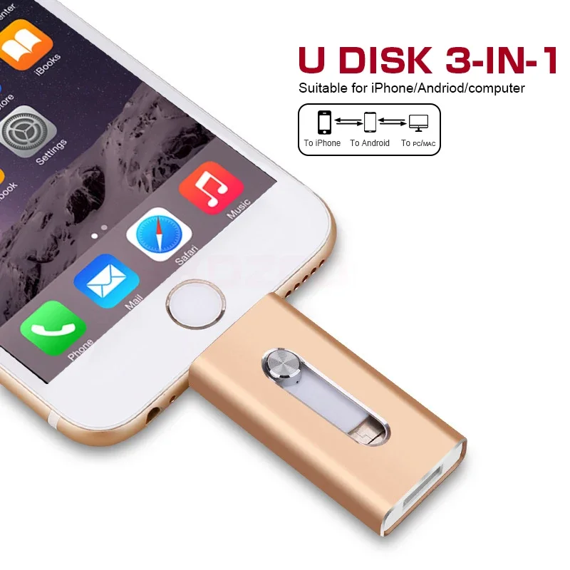 محرك أقراص فلاش OTG iFlash Pendrive الجديد 128GB Cle USB 3.0 256GB 512GB 1TB محركات أقراص القلم لهاتف iPhone 11 iPad iPod iOS Android