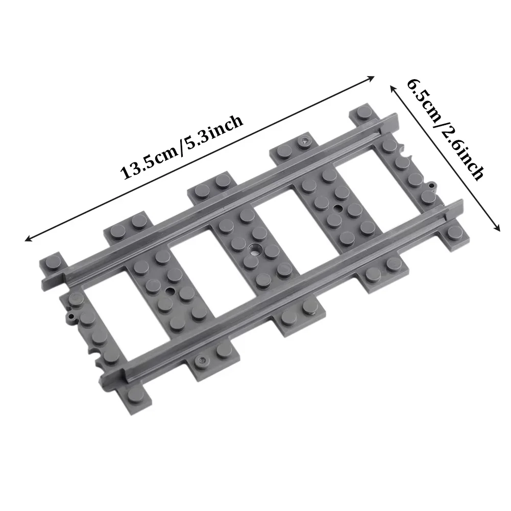 MOC ストレート/カーブレール列車線路モデルビルディングブロックパーツ列車鉄道 DIY 53400/53401 おもちゃ組み立て済み小さなレンガ